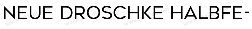 Neue Droschke Halbfe字体转换